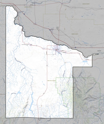 Twin Falls County ID USGS topo map