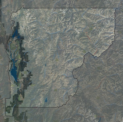 Valley County ID USGS imagery and topo map