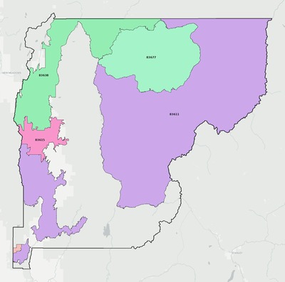 Valley County ID ZIP code boundaries map