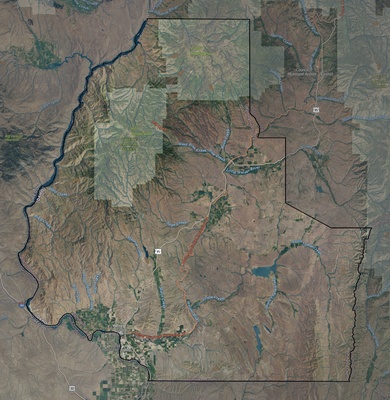 Washington County ID USGS imagery and topo map