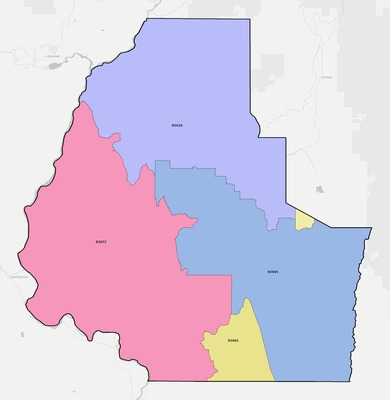 Washington County ID ZIP code boundaries map