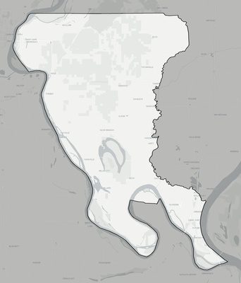 Alexander County IL county basemap context