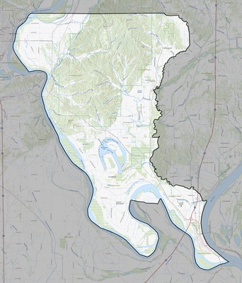Alexander County IL USGS topo map