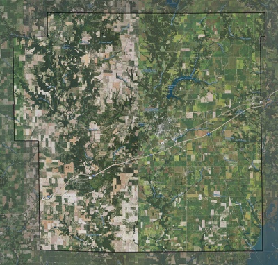 Bond County IL USGS imagery and topo map