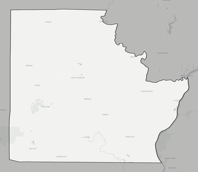Brown County IL county basemap context