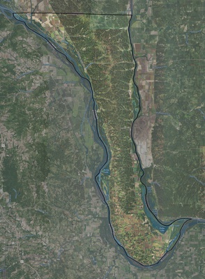 Calhoun County IL USGS imagery and topo map