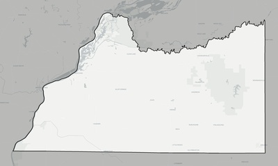 Cass County IL county basemap context