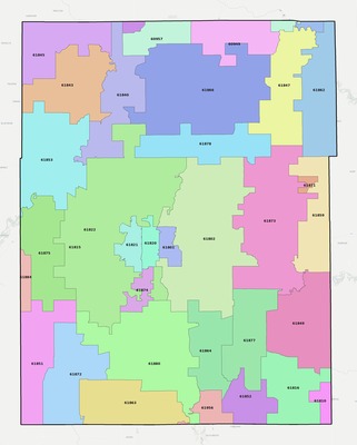 Champaign County IL ZIP code boundaries map