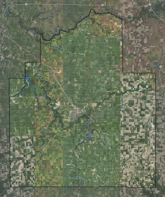 Christian County IL USGS imagery and topo map