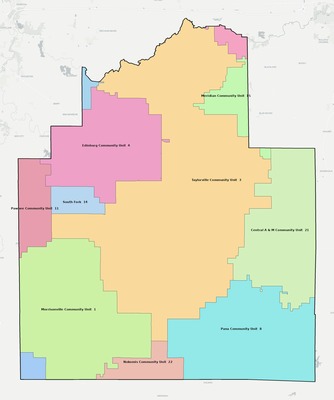 Christian County IL school district boundaries map