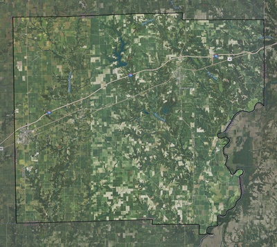 Clark County IL USGS imagery and topo map