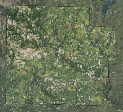 Clay County IL USGS imagery and topo map