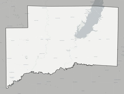 Clinton County IL county basemap context