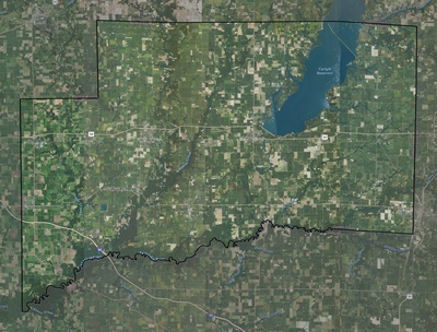 Clinton County IL USGS imagery and topo map