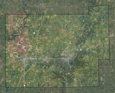 Coles County IL USGS imagery and topo map