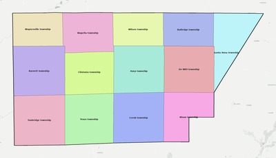 De Witt County IL townships and subdivisions map