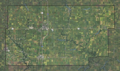 Douglas County IL USGS imagery and topo map