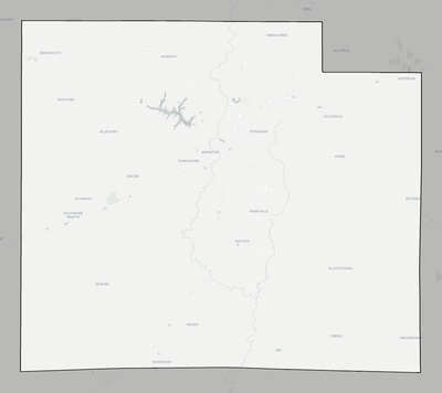 Effingham County IL county basemap context