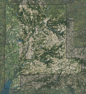 Fayette County IL USGS imagery and topo map