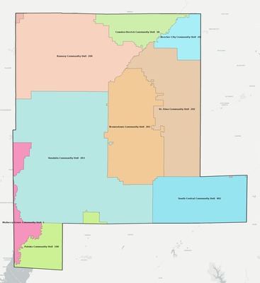 Fayette County IL school district boundaries map