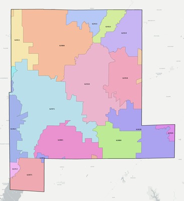 Fayette County IL ZIP code boundaries map