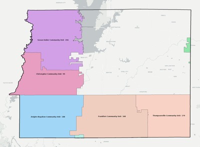 Franklin County IL school district boundaries map