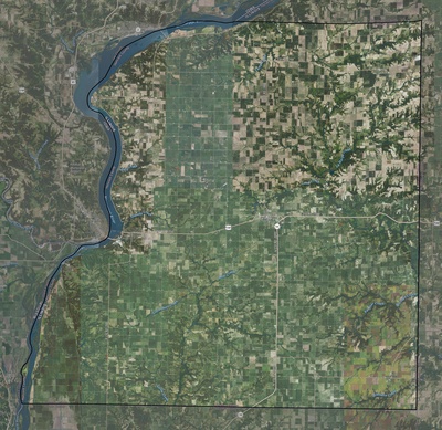 Hancock County IL USGS imagery and topo map