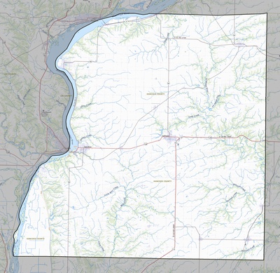 Hancock County IL USGS topo map