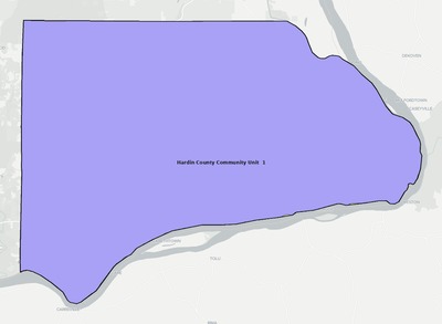 Hardin County IL school district boundaries map
