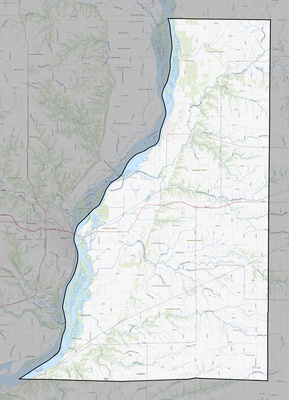 Henderson County IL USGS topo map