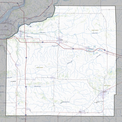 Henry County IL USGS topo map