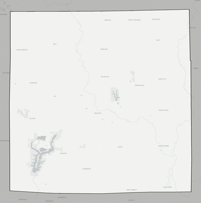 Jasper County IL county basemap context