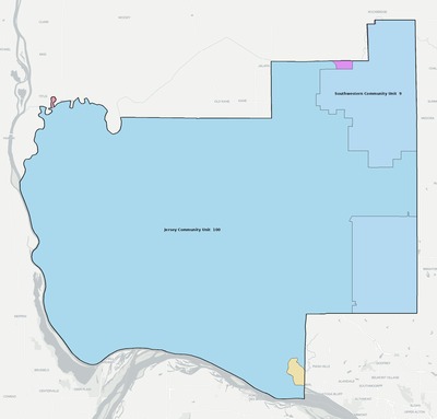 Jersey County IL school district boundaries map