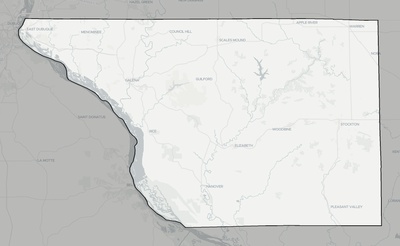 Jo Daviess County IL county basemap context