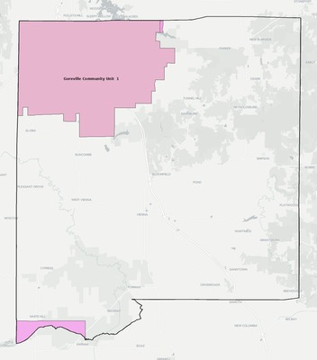 Johnson County IL school district boundaries map