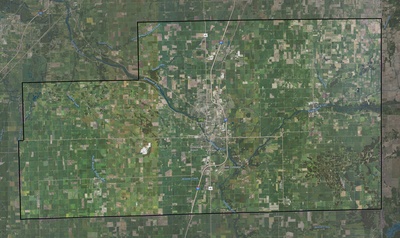 Kankakee County IL USGS imagery and topo map