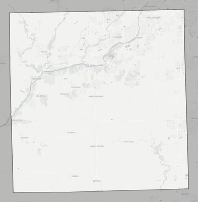 Kendall County IL county basemap context