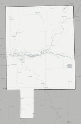LaSalle County IL county basemap context