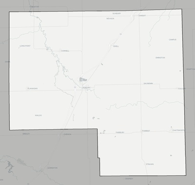 Livingston County IL county basemap context