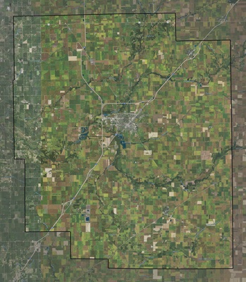 Logan County IL USGS imagery and topo map