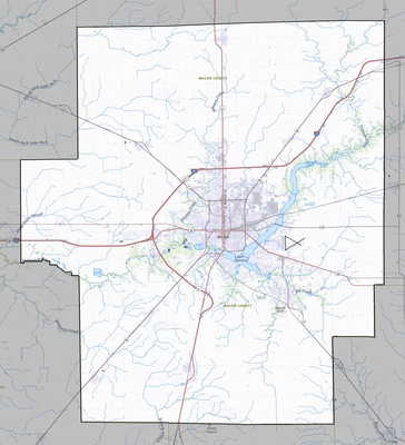 Macon County IL USGS topo map