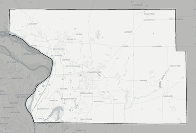 Madison County IL county basemap context