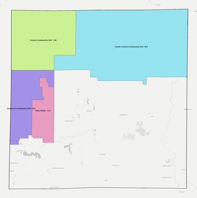 Marion County IL school district boundaries map