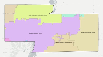 Marshall County IL school district boundaries map