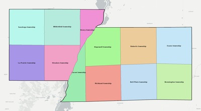 Marshall County IL townships and subdivisions map