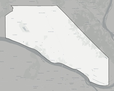 Massac County IL county basemap context
