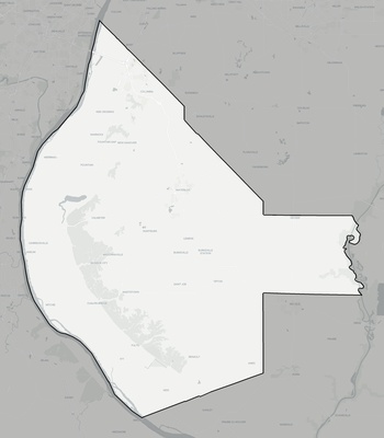 Monroe County IL county basemap context