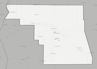 Morgan County IL county basemap context