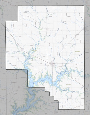 Moultrie County IL USGS topo map