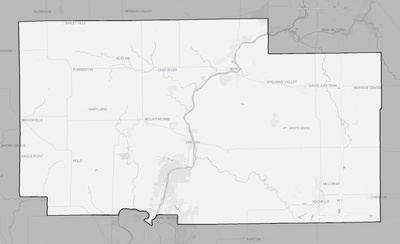 Ogle County IL county basemap context